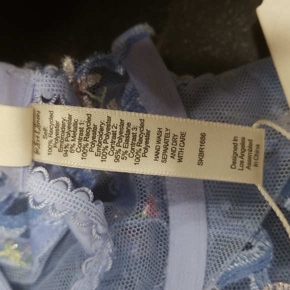 💕FOR LOVE AND LEMONS💕 Bell Bow Underwire Bra ~ Blue 38C NWT - Picture 15 of 16